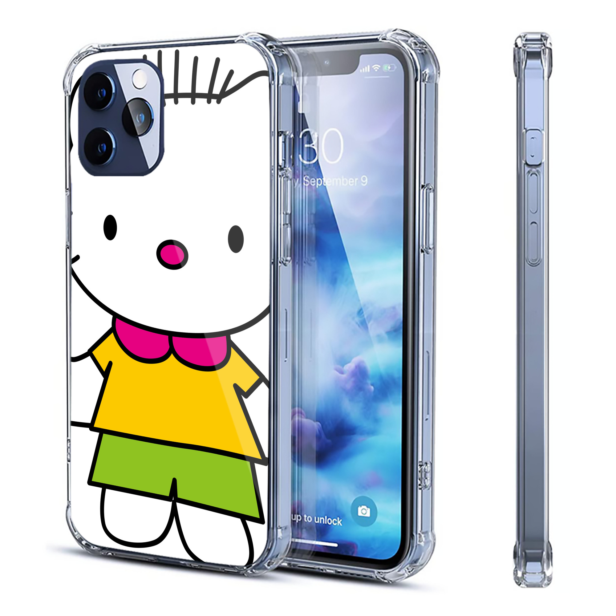 （画像用） Hello Kitty ハローキティ 【iPhone 12シリーズ対応】透明スマホケース（クリアソフトケース）